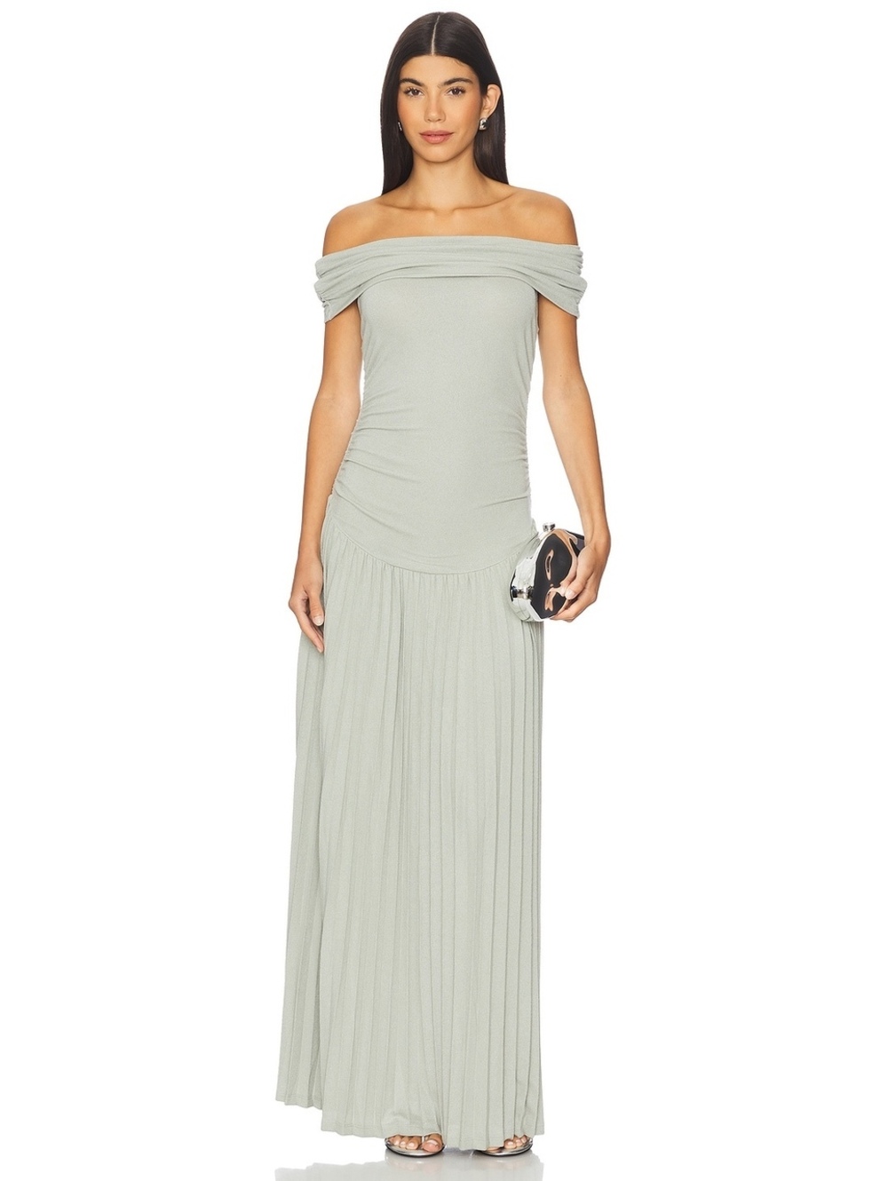 Lioness Field Of Dreams Maxi Dress in Light Sage